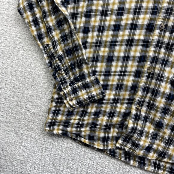Only & Sons Slim-Fit Men's Plaid Shirt Yellow / Black Sz L Lumberjack Outdoor - Picture 7 of 16